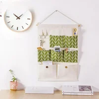 Wall Hanging Storage Bag Fabric Sundry Organizer Multi Layer Door Hanging Pouch Home Essential2024 New Space Saver Holder 1