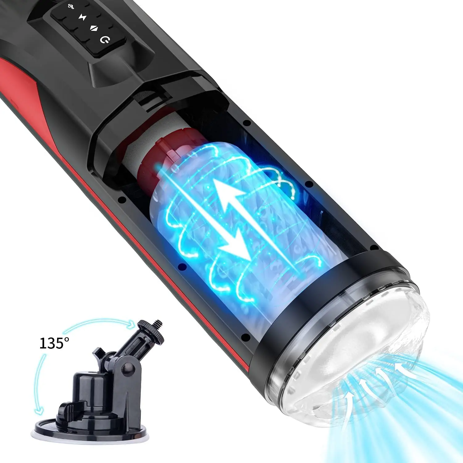 Automatic Male Masturbator 7 Frequency Strong Thrust Rotation With Suction Cups Hands-free Electric Oral Sex Men's Masturbation | Красота