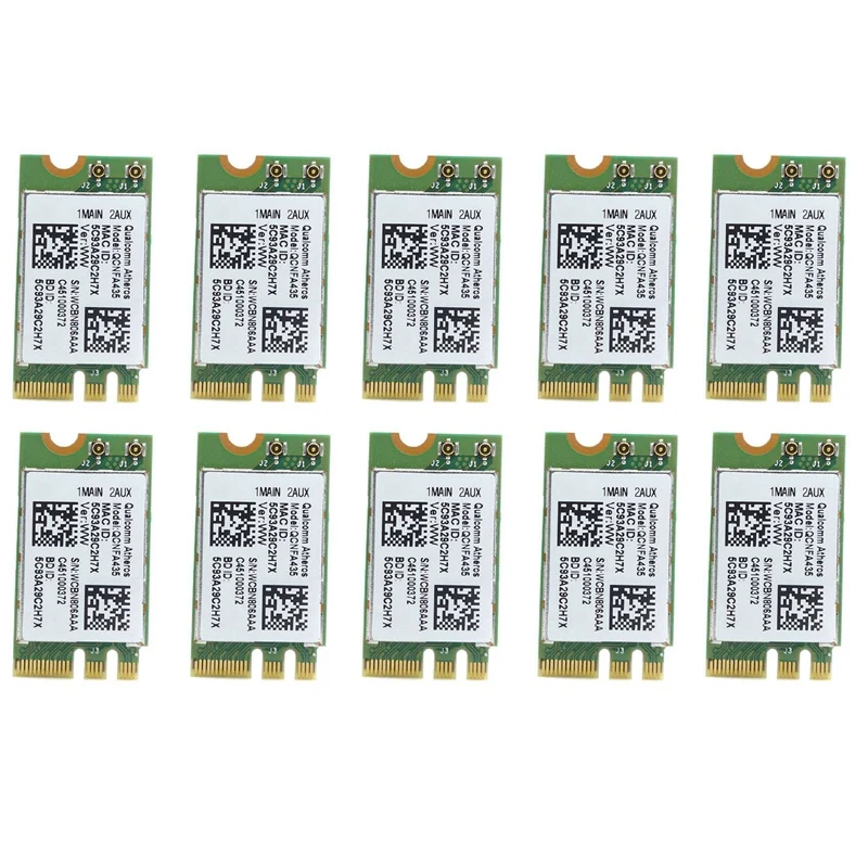 

10X карта беспроводного адаптера для Qualcomm Atheros QCA9377 QCNFA435 802.11AC 2,4G/5G NGFF Wi-Fi Карта Bluetooth 4,1