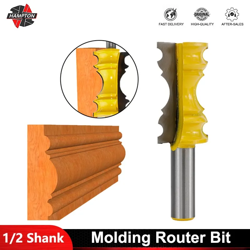 Milling Cutter 1/2 Shank Molding Router Bit Line Knife Tenon Cutter for ...