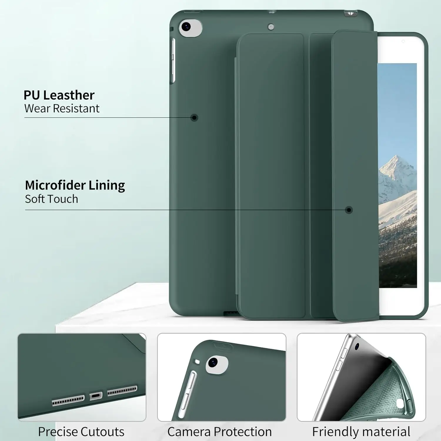 Premium Tri-fold Magnetic PU Leather Protective Tablet Case – Elegant Flip Stand Cover