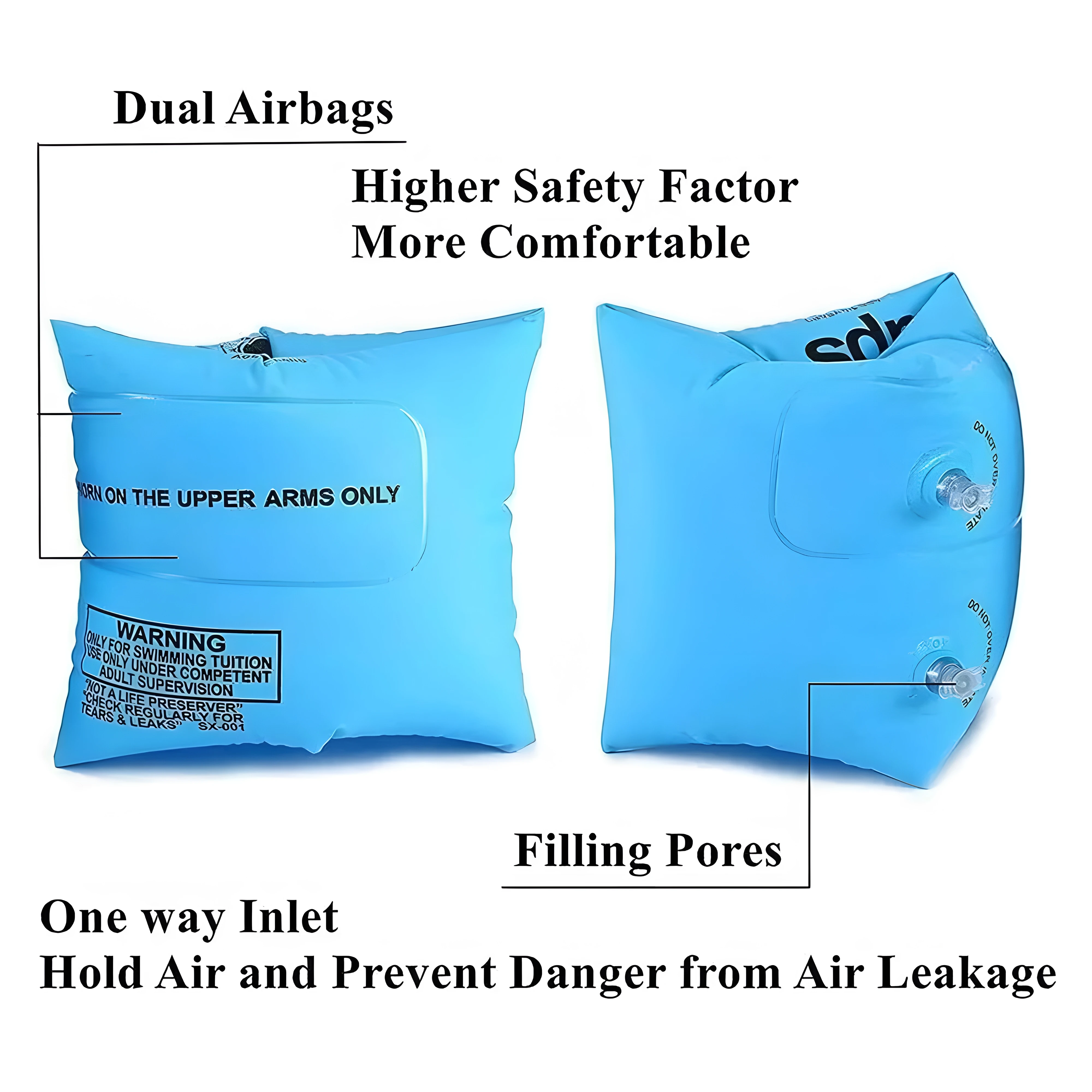 Arm Float Rings Inflatable Sleeves PVC Arm Floaties Inflatable Swim Bands Floater Sleeves Swimming Rings For Adults Kids
