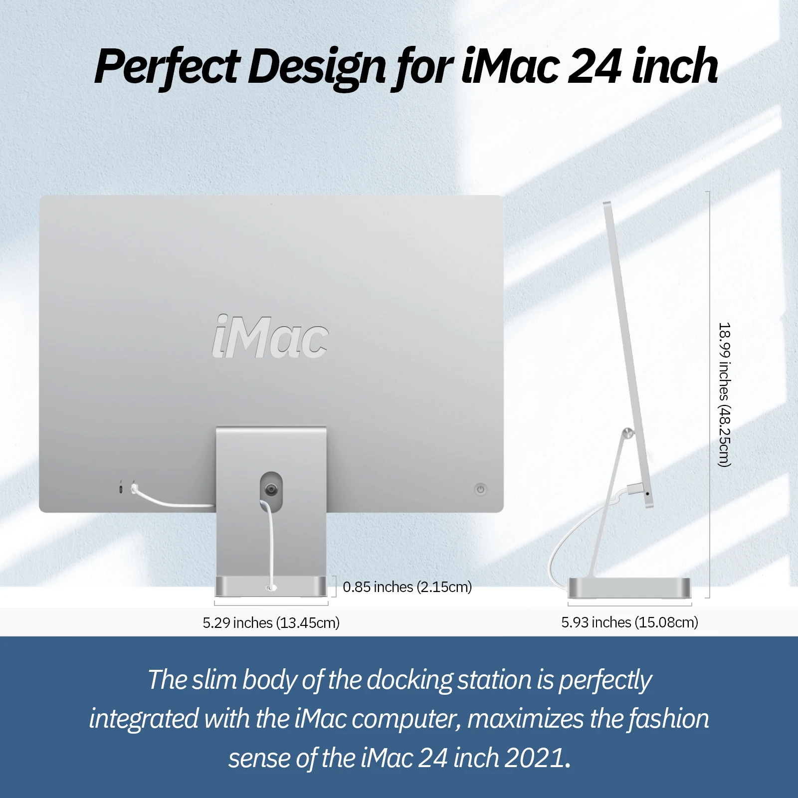 Minisopuru USB C Hub for iMac 24inch 2021/2023/2024 Support M.2 NVMe SSD iMac Accessories with USB C A 10Gbps SD TF iMac USB Hub 6