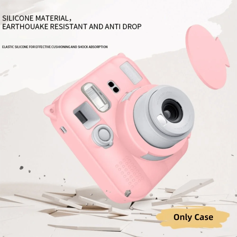 낙하 방지 실리콘 카메라 케이스 충격 방지 낙하 방지 카메라 보호 커버 Instax Mini 13용 편안하고 가벼운 무게