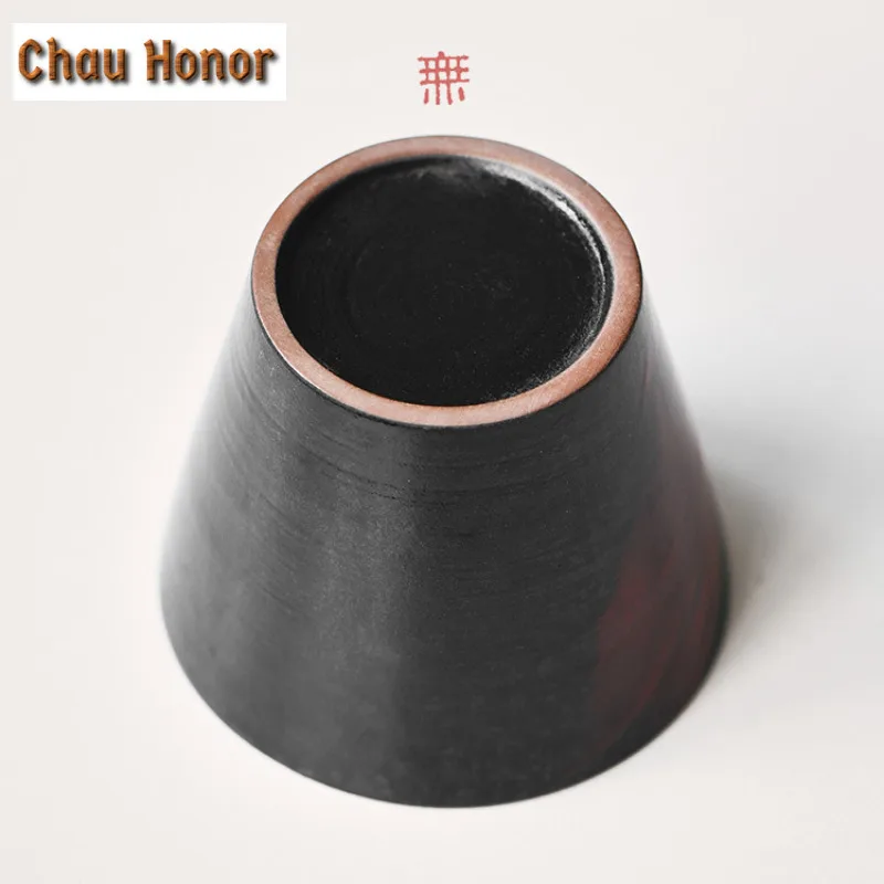 200ML Hand-painted Lacquered Red Pig Mouth Cola Mug Bubble Teacup Cold Hot Water Jug Hand Warmer Mug Office Water Cup Drinkware