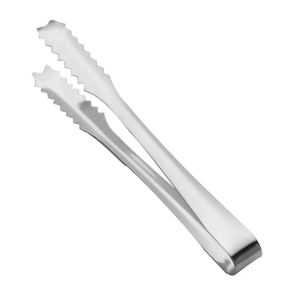 Stainless Steel Ice Clip Stainless Steel Tongs Set for Bbq Salad Serving Ice Handling Lightweight Utensils with Plastic Handles