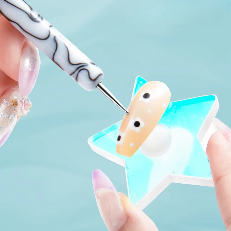 Nail French Style Double Headed Dot Drill Dot Flower Pen Manicure Acrylic Phototherapy Brush Nail Art Dual-purpose Painting Pen 3