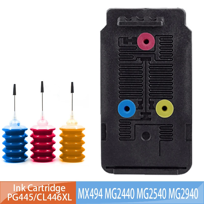 PG445XL CL446XL PG-445 CL-446 PG 445 CL 446 Refillable Ink Cartridge For Canon Pixma MX494 MG 2440 2540 2940 2540S IP2840 printer supplies ink cartridge inkjet ink cartridge