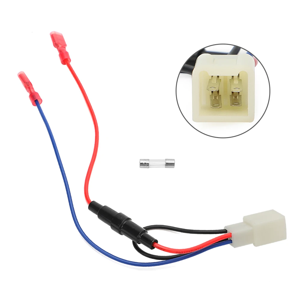 Cablaggio Batteria Pigtail 5X20 Terminali A Forcella Con Fusibile In Vetro Per Honda Ct70 1969-1971