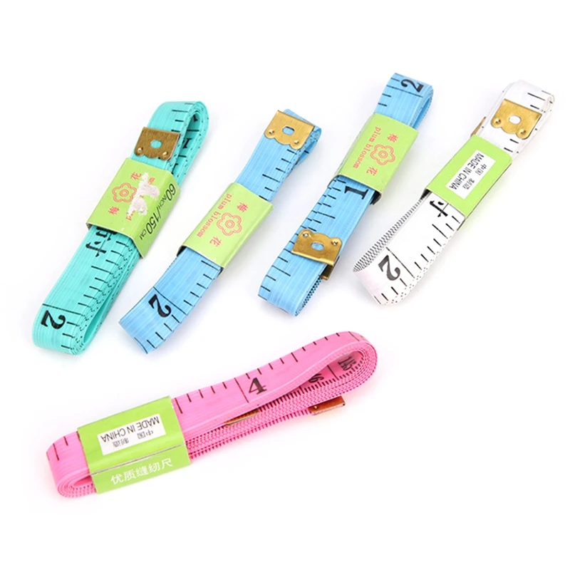1pc Double-Scale 60-Inch/150cm Soft Tape Measure Ruler Bulk for Sewing Tailor Cloth Random Color for Cm/Inches Scale Hom
