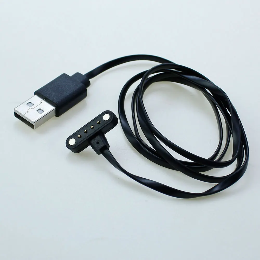 

Smart watch bracelet 4-contact magnetic charging wire T-type noodle wire 4p magnetic data wire with a length of 80cm spacing 3mm