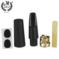 Premium Saxophone Mouthpiece Kit - Plastic with Cap, Metal Buckle, Reed, and Dental Pad Accessories (Tenor)