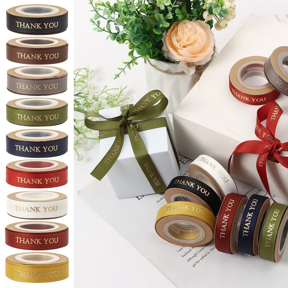 Decoration Organza Ribbon Flower Bouquet Flower Packaging Thank You Ribbon DIY Gift Decoration Satin Gift