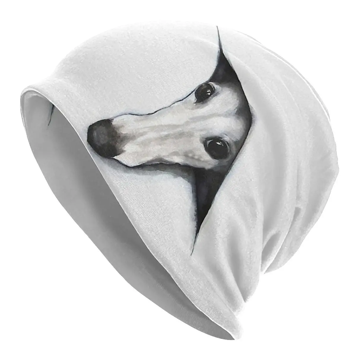 Peeping Whippet Geryhound Levrieri Cane Autunno Femminile Berretti Sottili Doppio Usato Cappelli Caldi Del Cofano