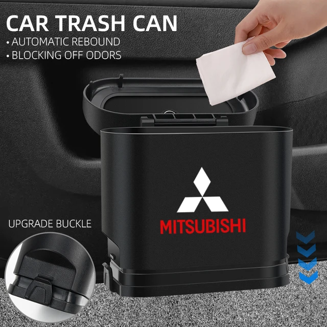 Car Interior Accessories for Mitsubishi lancer asx outlander pajero l200 Car  Trash Can with Lid Hanging