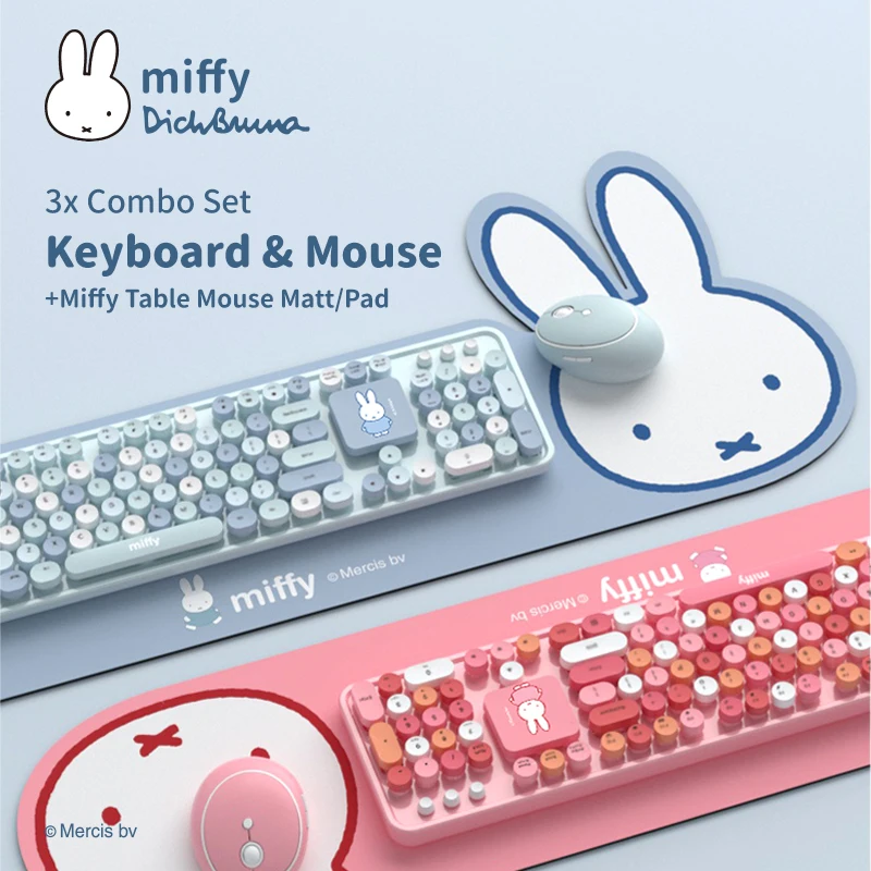 MiffyXMIPOW24GWirelessErgonomicsKeyboardSetMixedCandyColor