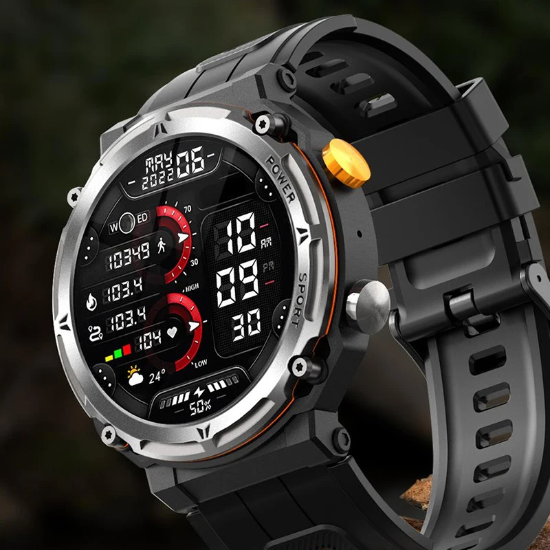 NewWaterproofSmartWatchAdultsOutdoor24HThreeDefenseAIHeart