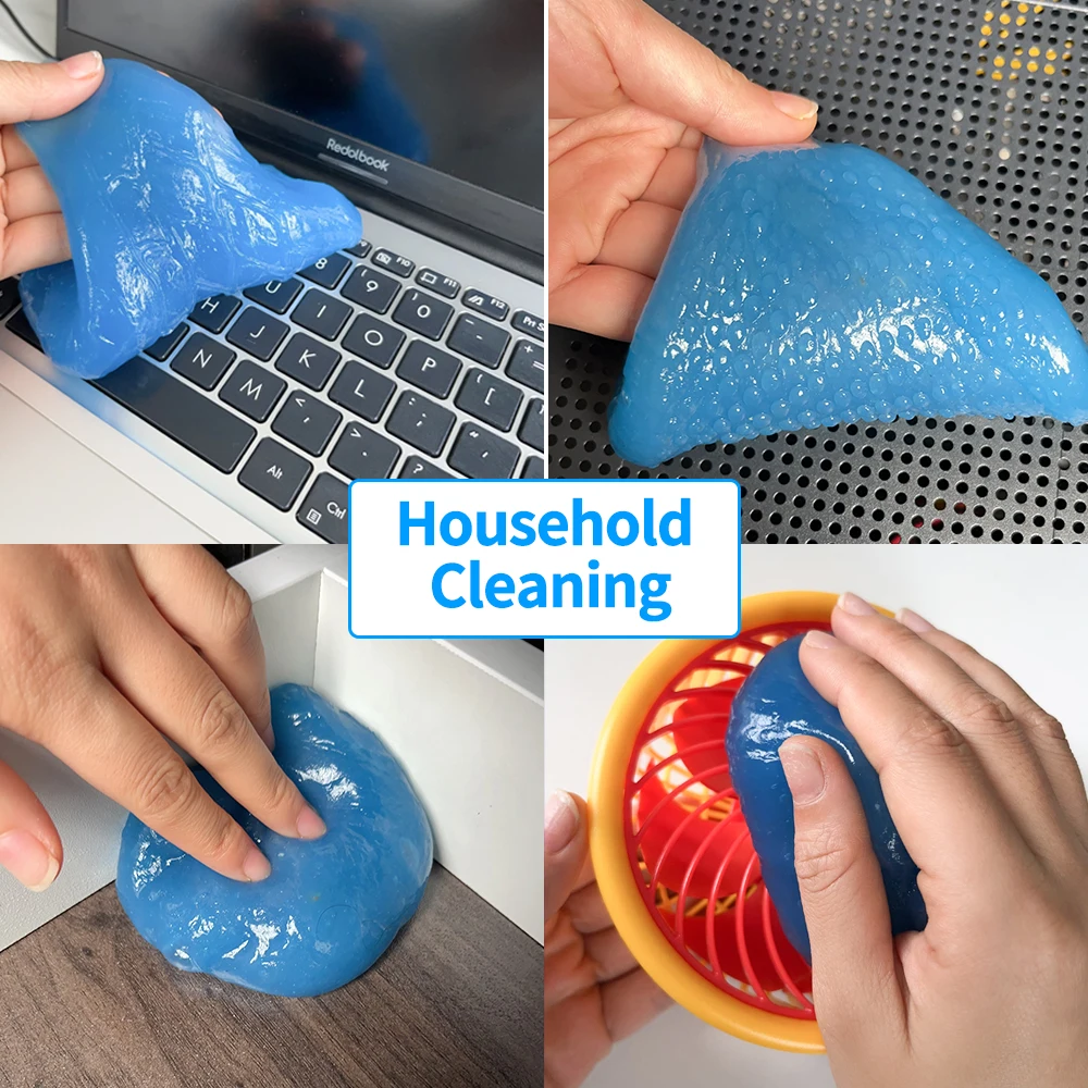 Car Cleaning Gel Car Cleaning Tool Cleaning Gel Car Wash Interior Cleaning Gel Slime Machine Auto Vent Magic Dust Remover Glue Computer Keyboard Dirt Cleaner Supplies