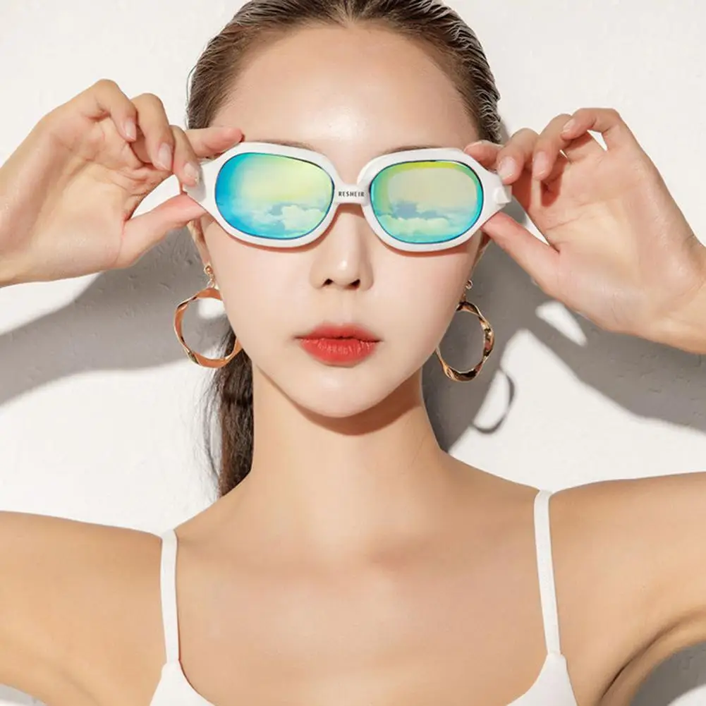 Big-frame Swimming Goggles Waterproof Changeable Lens Chic Men Women Swim Pool Underwater Eyewear Equipment