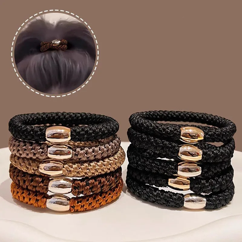 Set of 5 Stylish High-Elasticity Hair Ties