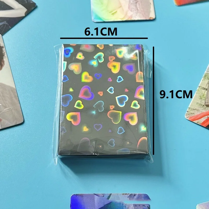 Heart Sleeves Color Photo Card Sleeve Photocard Holder Kpop Popcorn Sleeves Photo Card Packaging BQ01 photo card holder card holder card protector idol card protector 50PCS