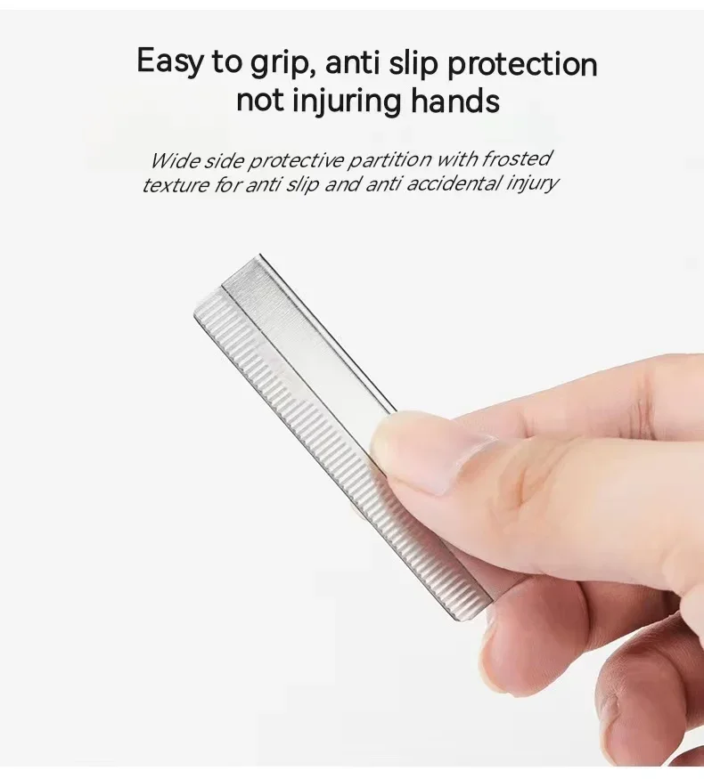 Eyebrow trimming blade, eyebrow scraping blade, single sided corrugated blade for cosmetic use 6