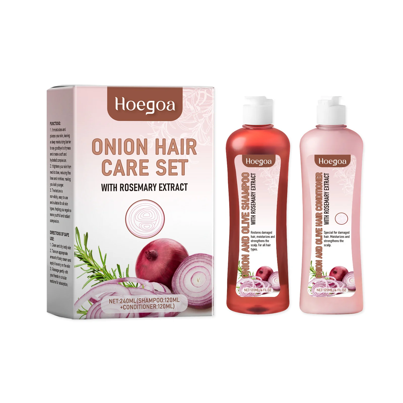 Onion Rosemary Shampoo For Hair Growth Scalp Cleanses Oil Control Improves Hair Quality Volumizing Hair Strengthen Conditioner 2