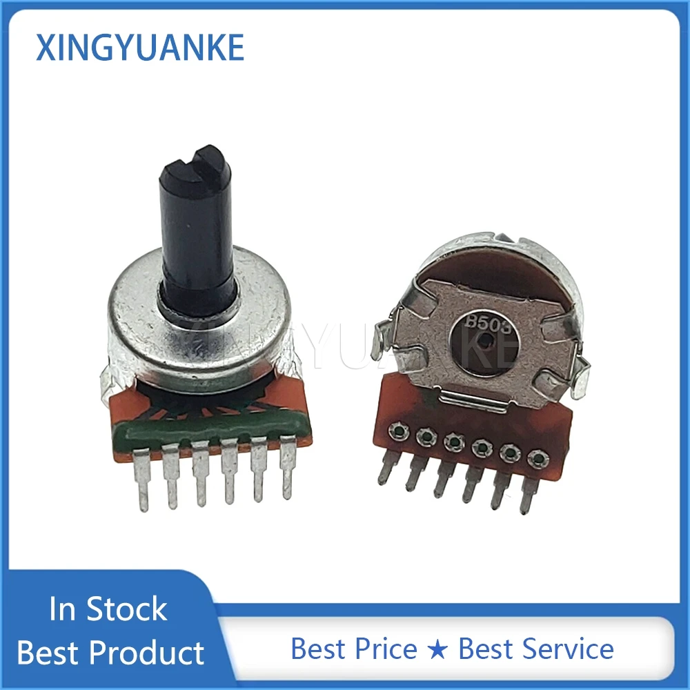 2PCS 161 Type B503 Dual B50K Speaker Amplifier Volume Potentiometer 10K 20K 100K 6-Pin Half Shaft Length 15MM multiturn potentiometer linear potentiometer rotary potentiometer potentiometer kit trimmer potentiometer