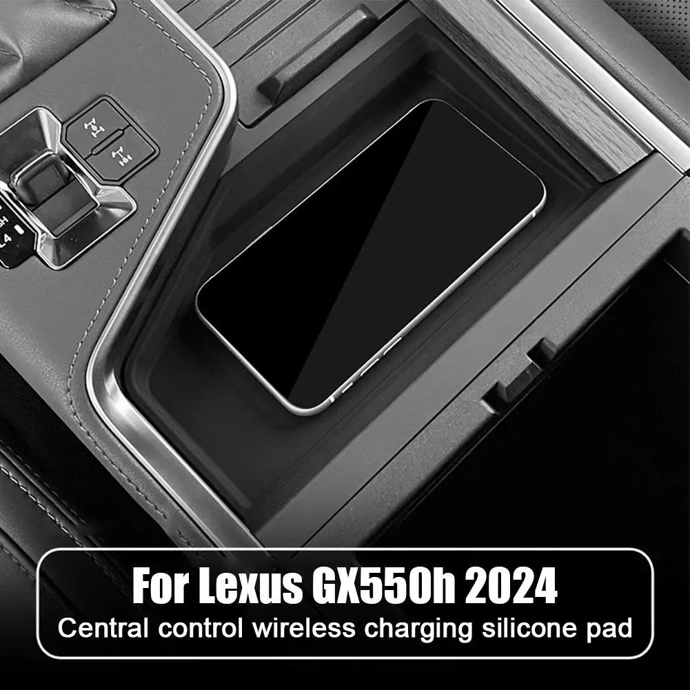 For Lexus GX550 Center Console Wireless Charger Silicone Protection Pad GX 550 Interior Upgrade Accessories Modification wireless charging pad