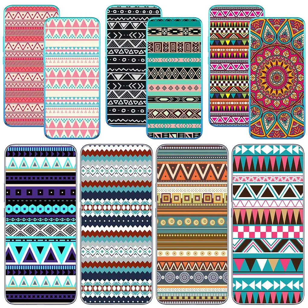 Flower Aztec Tribal Tribal Tribe Telefono Colorato Per Motorola Moto Edge 40 Pro 30 Neo 20 One Fusion G200 E22 E40 E30 E22I Cover Case