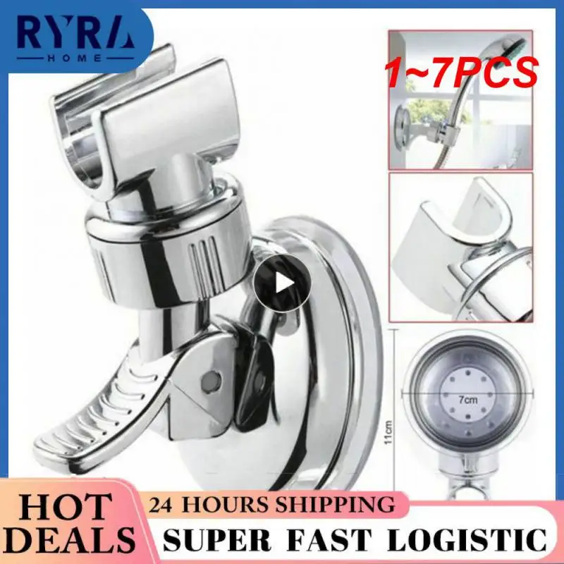 

1~7PCS Universal manual strong suction cup shower bracket, manual adjustable bathroom shower head, nail free fixed rack, shower