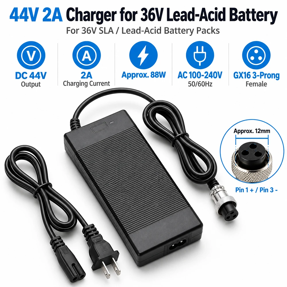 High-Performance 36V 2A Battery Charger for Electric Vehicles