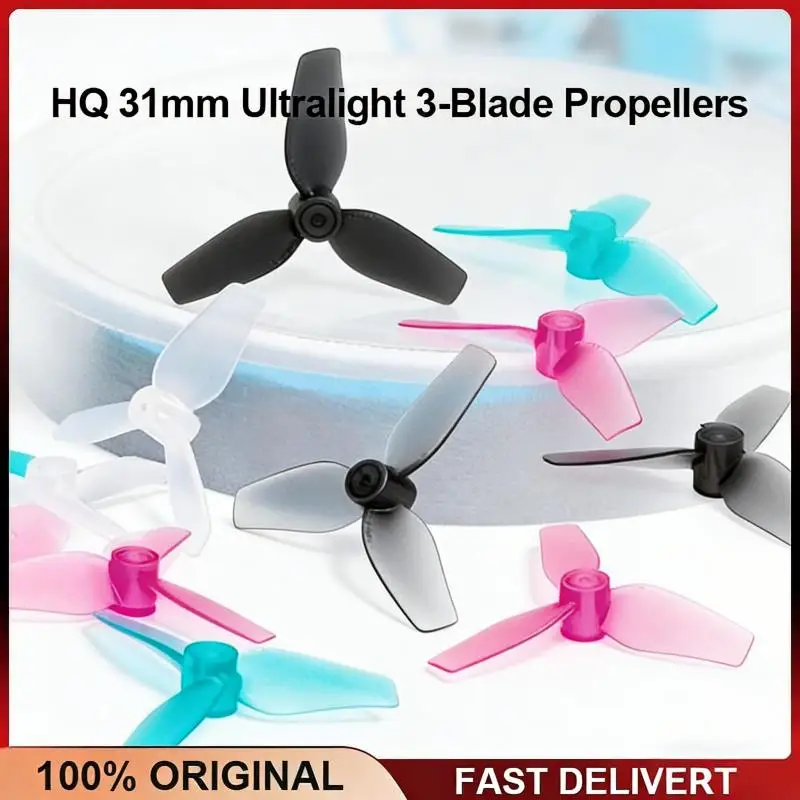 HQProp 31mmX3 Ultralight 3-Blade Propellers 1.0mm Shaft for Meteor65 Meteor65 Pro Air65 Drone