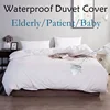 100% Waterproof Duvet Cover Bedding Queen King Quilt Covers For Elderly Patient Baby White Bed Linens Duvetcover 2pcs Pillowcase 2