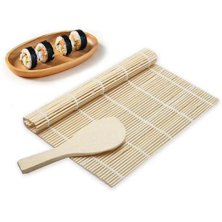 Description Picture 2 of itemA Set Of Rolling Pad Sushi Spoon Kitchen Gadgets Cooking Accessories Bamboo Sushi Making Tools DIY Rice Balls