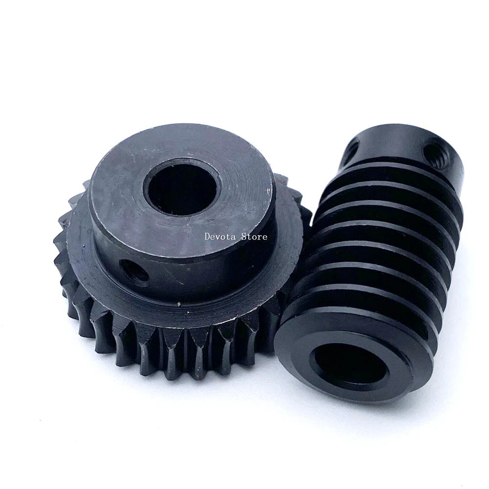 1M Worm Gear drive 1:20/30/40/50/60 Speed Ratio 40cr Precision Worm 6/8MM motor gear,transmission gear,electric bike gear,cassette deck tape gear,electric chain saw gear