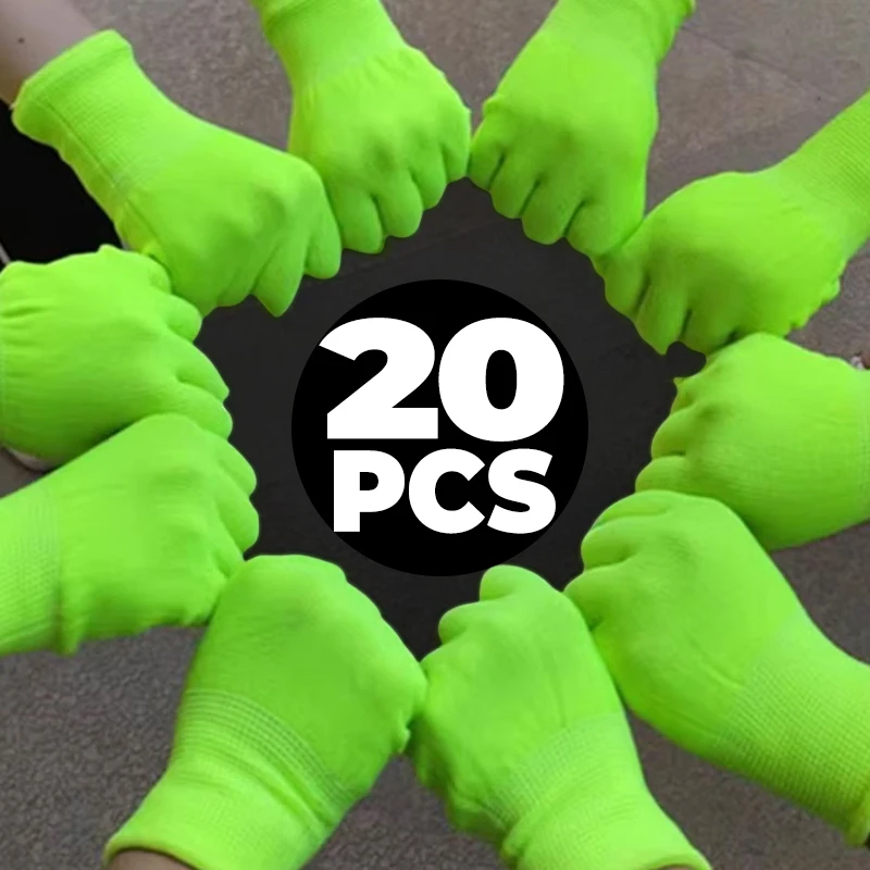 Luminous Green Fluorescent Gloves for Concerts and Interactive Party Decor