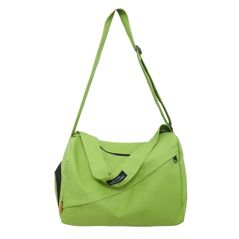 Shoulder Bag Handbag Simple Solid Color Zipper Unisex Large Capacity Daily Use Travel Perfect for Casual Shopping and Fitness