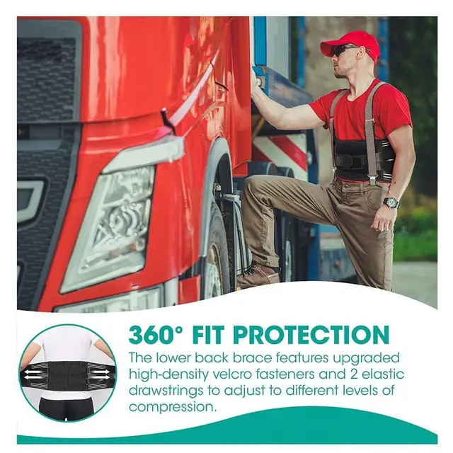 Hátsó Fogszabályozók Az Alsó Hátfájáshoz, 6 Maradva Lélegző Ágyéki Háttámla Öv Férfiak Nők Munkája - Image 6