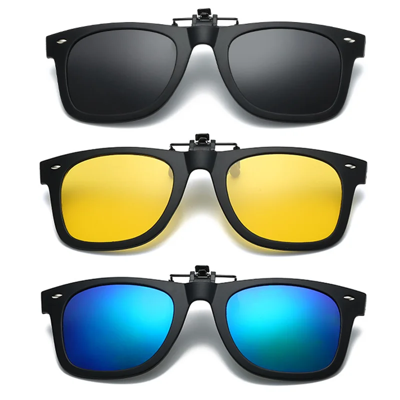 Gafas de Sol con Clip Abatible VIVIBEE 2026 para Hombre, Gafas de Conducir con Clip, para Pesca, Anti-UVA, UVB, Polarizadas, con Lentes de Visión Nocturna para Mujer