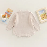 0-2Y Knitting Newborn Baby Girl Boy Spring Autumn Clothes Cute Long Sleeve Sweater Romper Jumpsuit Casual New born Outfits 2