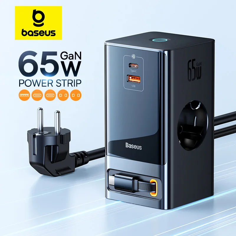 Chargeur Rapide GaN Numérique 65W Smart Version , Multiprise