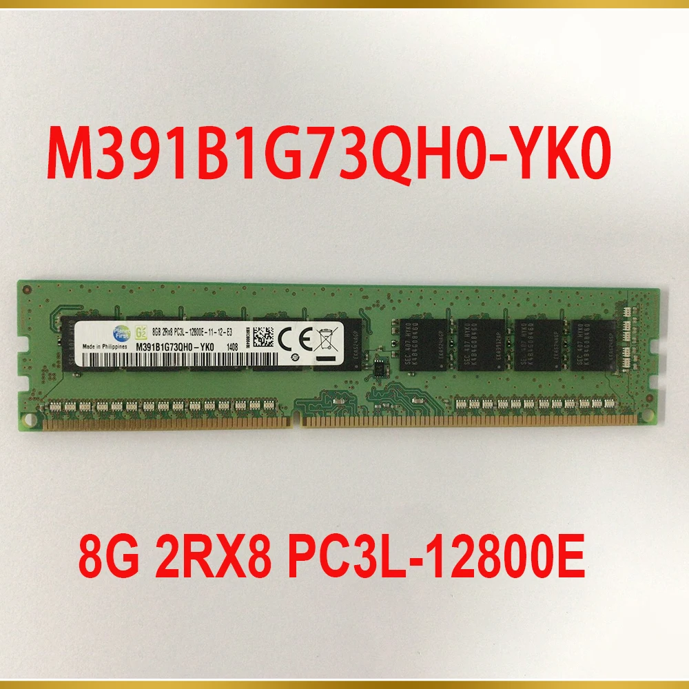 For Samsung RAM 8GB 8G 2RX8 PC3L 12800E UDIMM ECC 1600 DDR3L Server Memory M391B1G73QH0 YK0