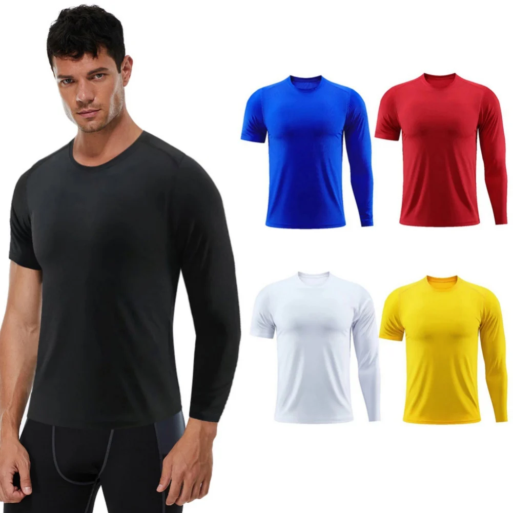 Compression Long Sleeve T-Shirt Lightweight Breathable Men's Basketball Sweatshirt Fitness Running Quick Dry Sport Gym T-shirts
