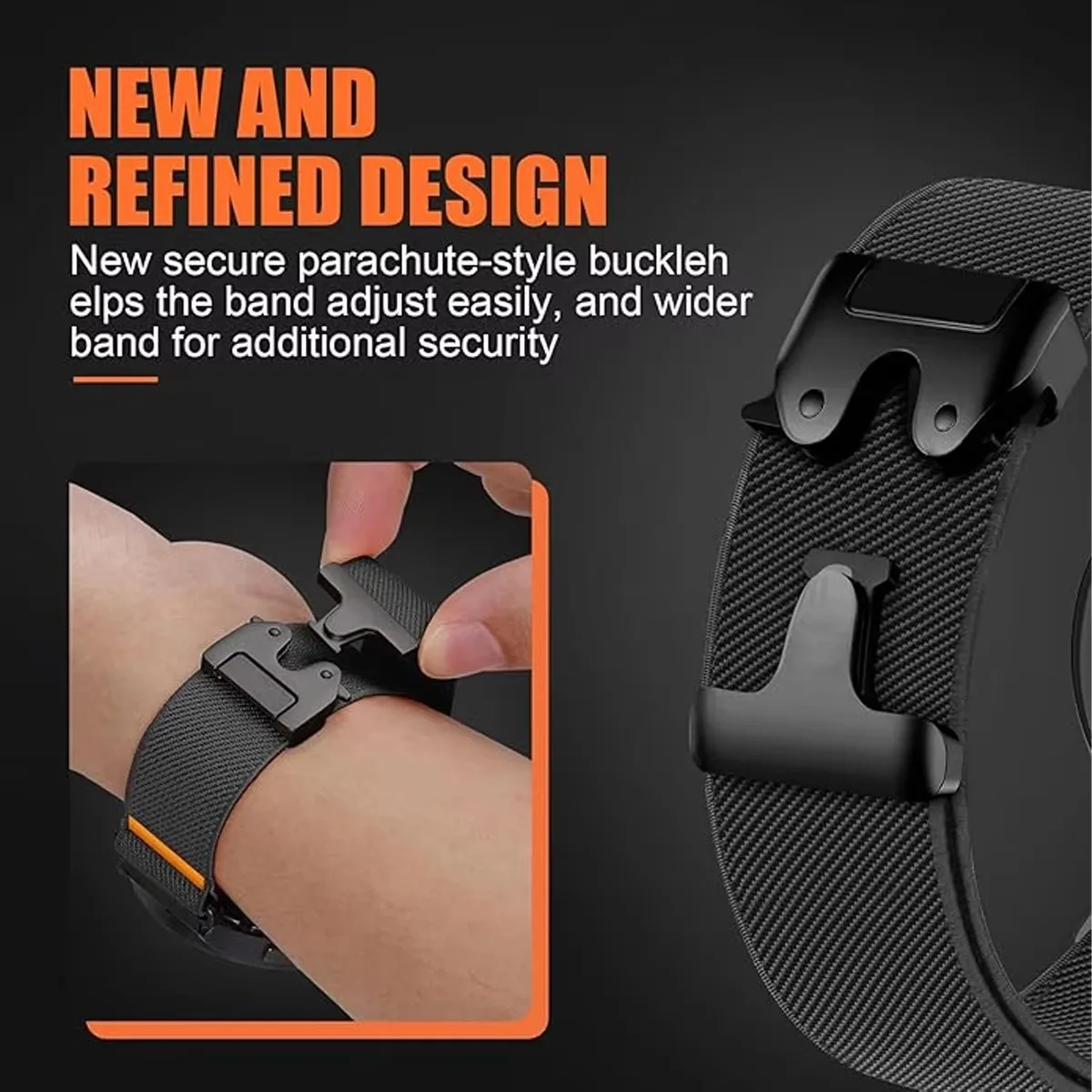 Elastic Nylon Strap for Smartwatch - Durable Sports Watch Band