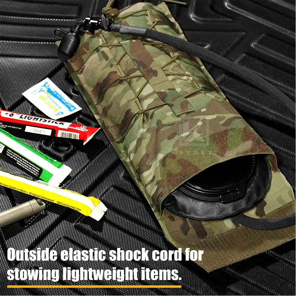 KRYDEX Tactical 500D 3L Hydration Pouch MOLLE Carrier Pack Bag Modular 100 oz Water Bladder Pouch Hunting Outdoor Accessories 3