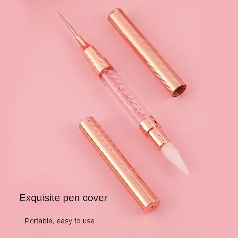 Wax Pencil for Rhinestones,Acrylic Handle Nail Art Rhinestone Applicator Double Head Dotting Pen Jewel Rhinestone Picker Tool 3