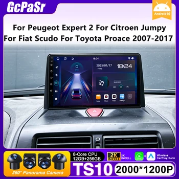 Autoradio Carplay Per Peugeot Expert 2 Per Citroen Jumpy Per Fiat Scudo Per Toyota Proace 2007-2017 Navigazione GPS Android Auto
