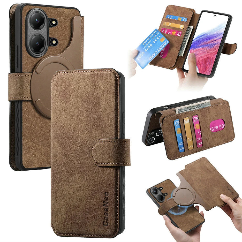 Luxury RFID Leather Detachable Flip Cover Case