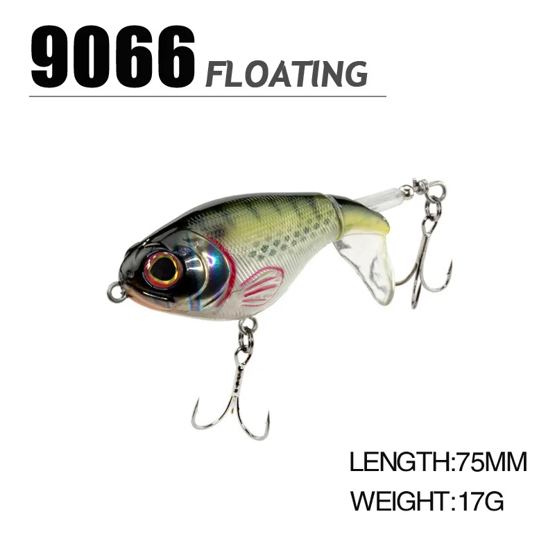 

Propeller Tractor Rotating Tail Artificial Bait Isca Pesca 7.5cm17g Saltwater Sea Carp Fishing Lure Tackle Water Surface Tractor